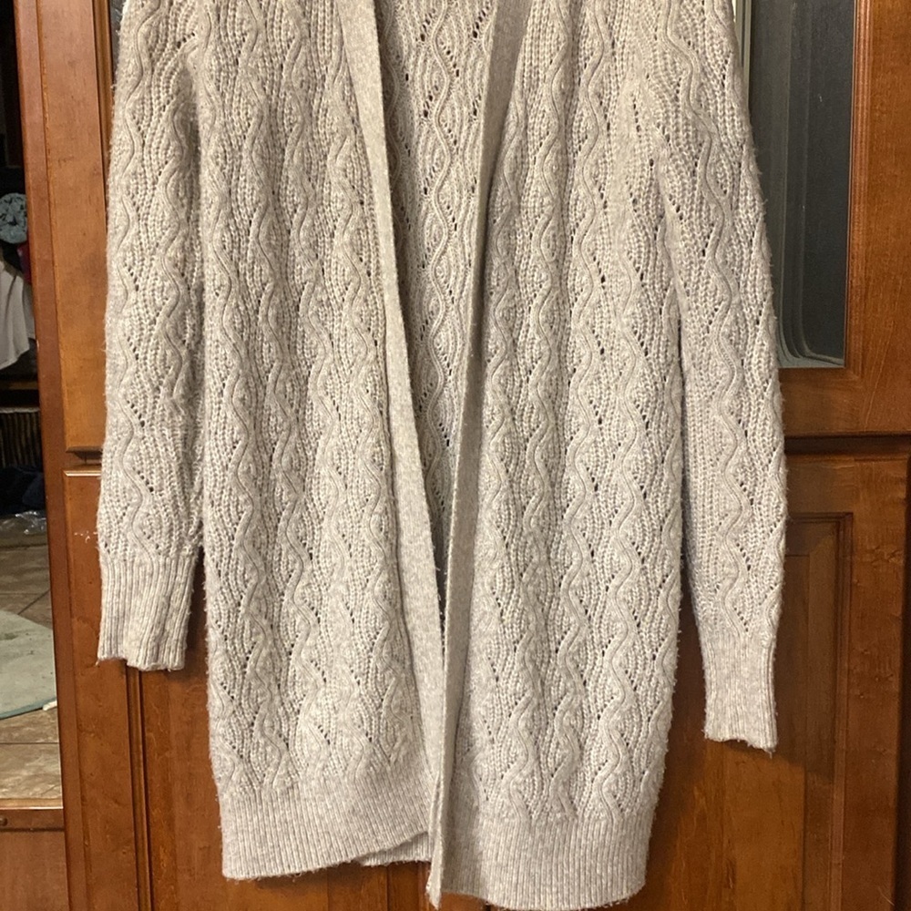 Sincerely Jules Size Small Knit Duster / Cardigan Cream - Picture 2 of 9
